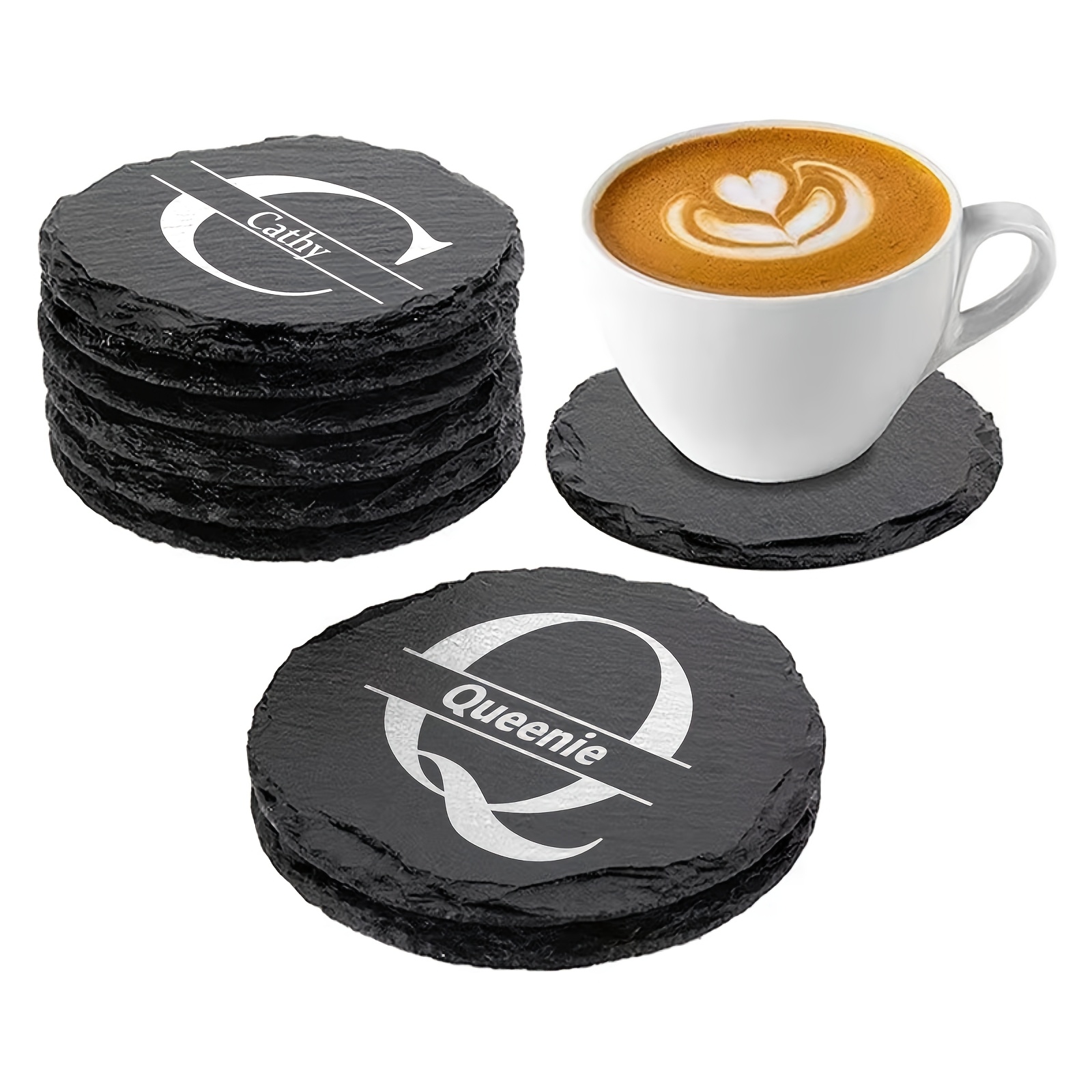 Custom Marble Coasters, 10pcs Personalized Heat-Resistant